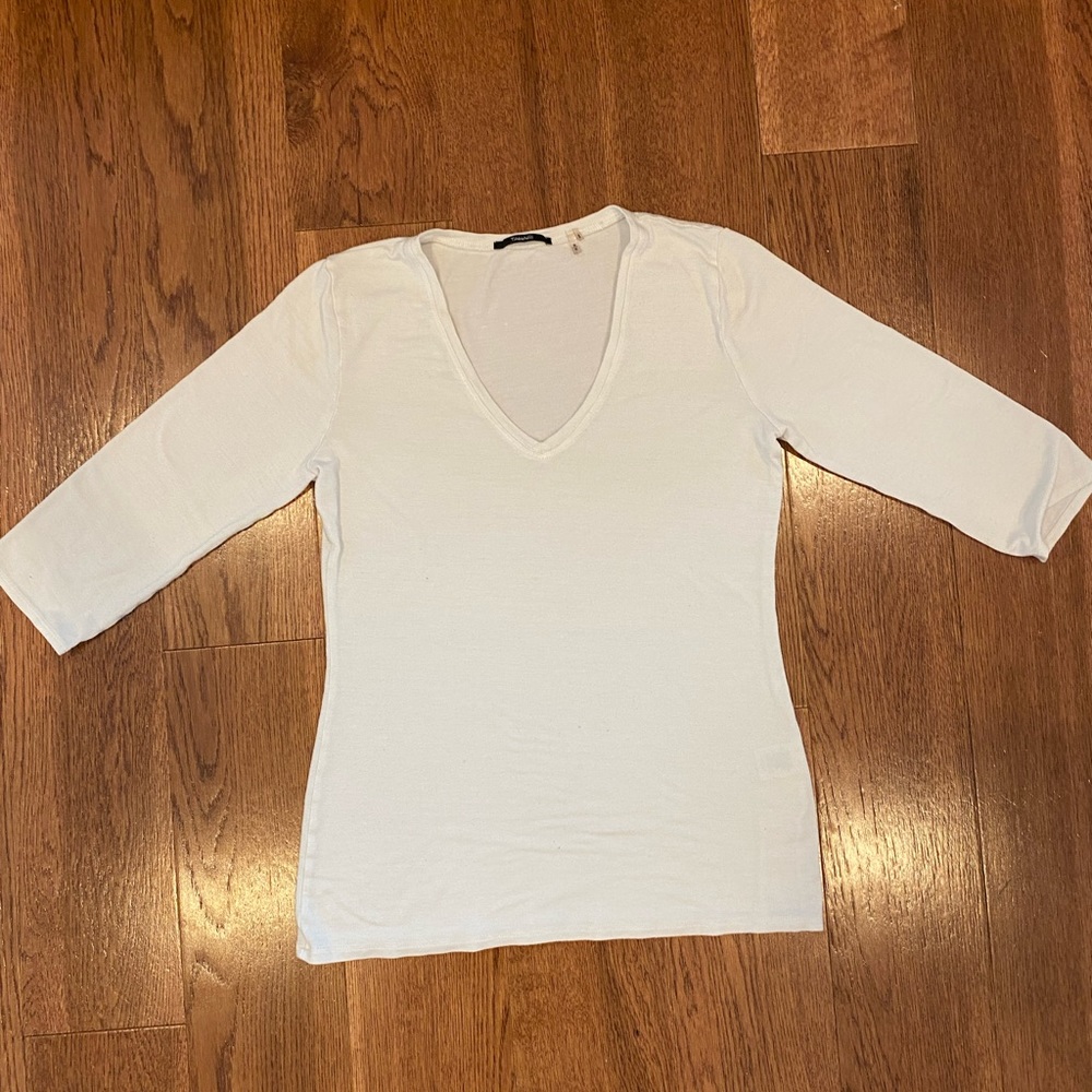 White v-neck